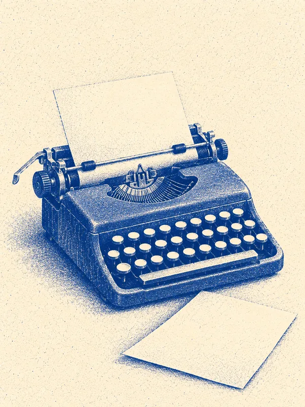 Illustration littéraire en risographie bleue pour Allen Ginsberg