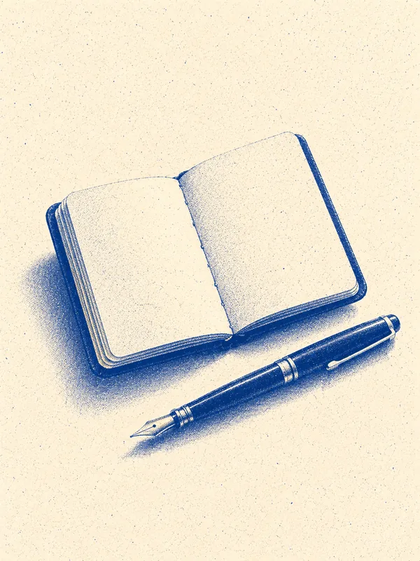 Illustration littéraire en risographie bleue pour Chris Christifer