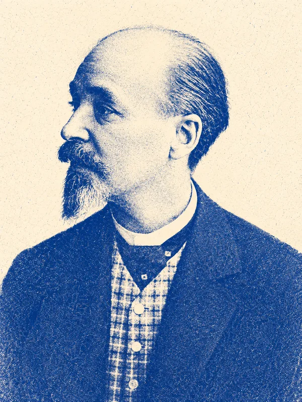 Portrait de Max en risographie bleue