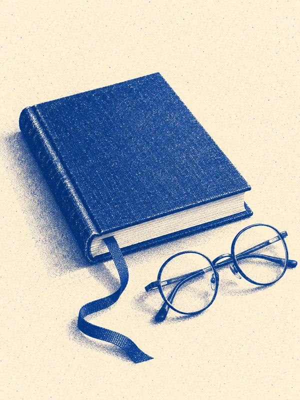 Illustration littéraire en risographie bleue pour W. H. Auden